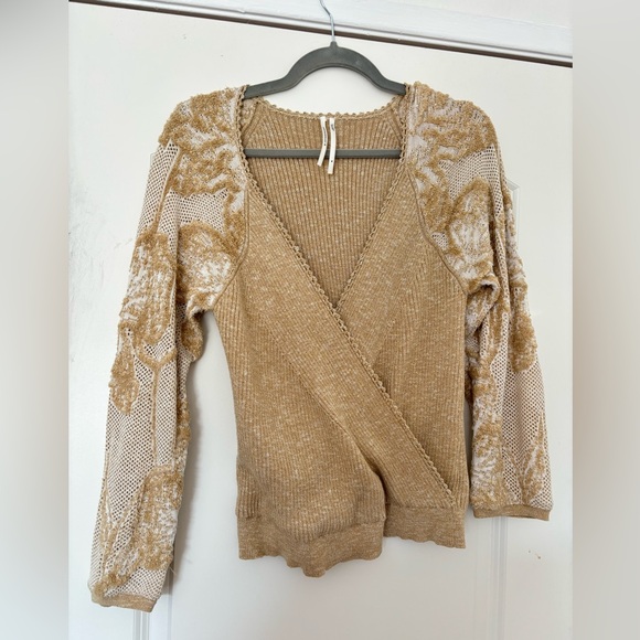 Anthropologie Gold and Cream Women's Sweater - Picture 6 of 8